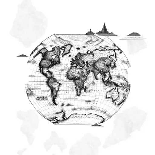 A Detailed Map Of The World With Landmarks From The Client's Favorite Travel Destinations