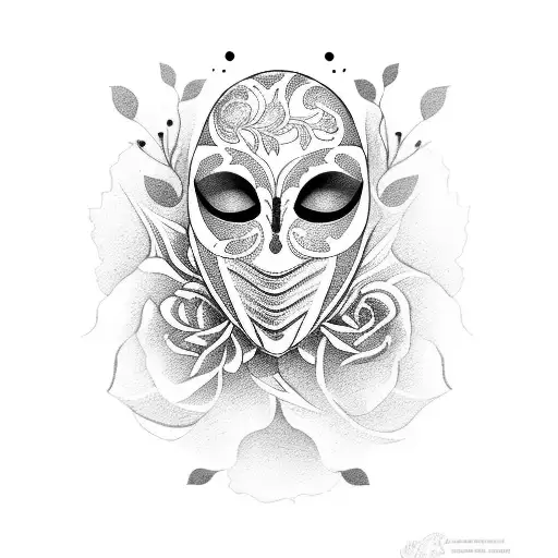 Hanya Mask With Floral