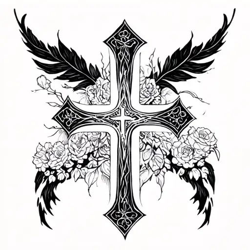 A 7 Merged With A Christian Cross