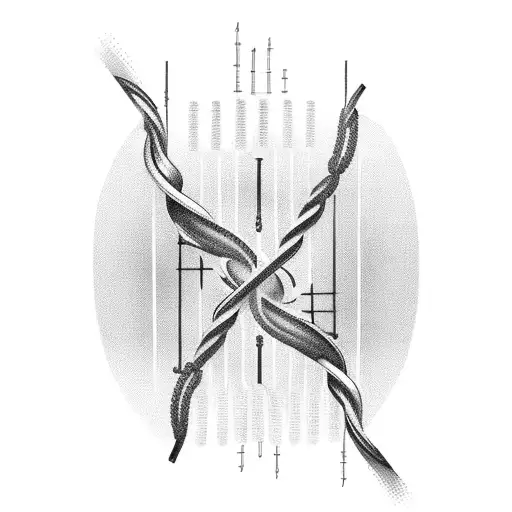 Dna Strand With Barbwire