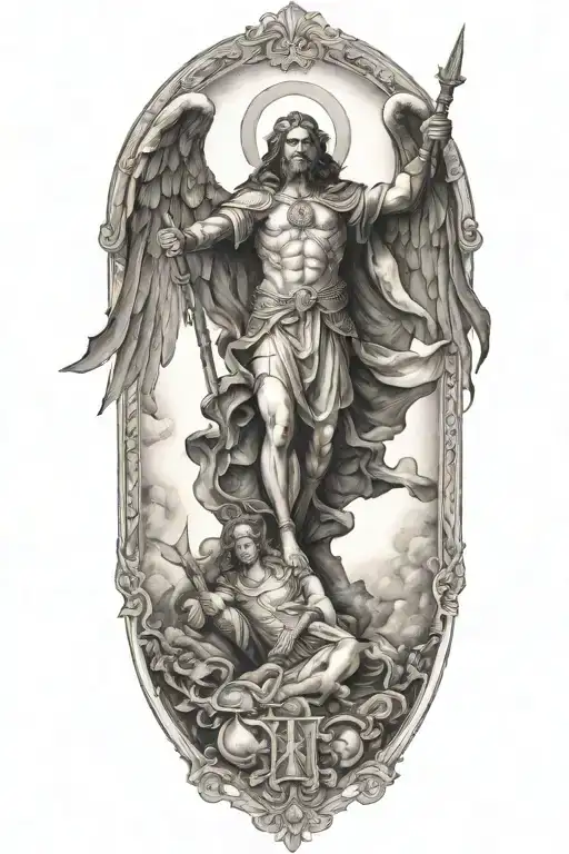 Saint Michel Slaying Satan