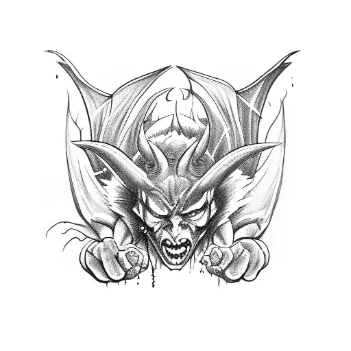 Devil And A Bat Getting Killed