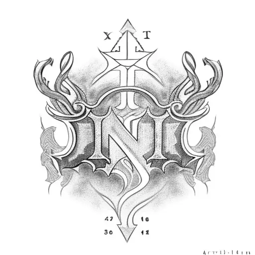 Arm Band Tattoo With Roman Numeral Birthdates