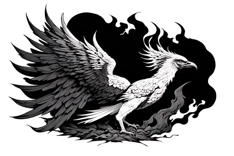 Phoenix Rising From The Ashes With Uch And Marang