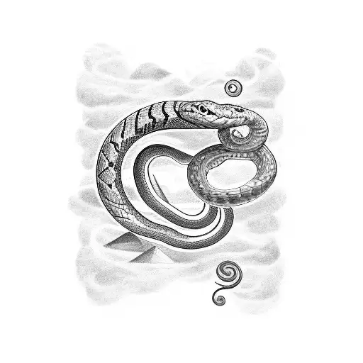 A Snake Coiled Around A Book With Astrological Symbols On Its Cover