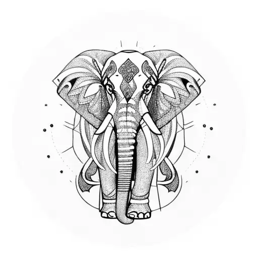 Mandala Elephant With Florals