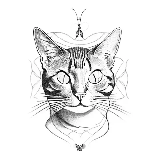 Cat With Butterfly