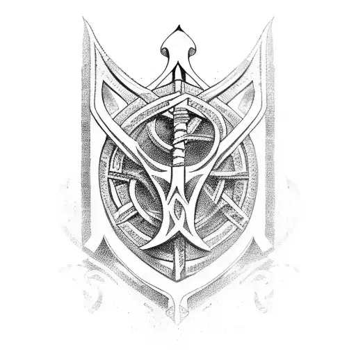 Ancient Celtic Welsh Warrior Attacking