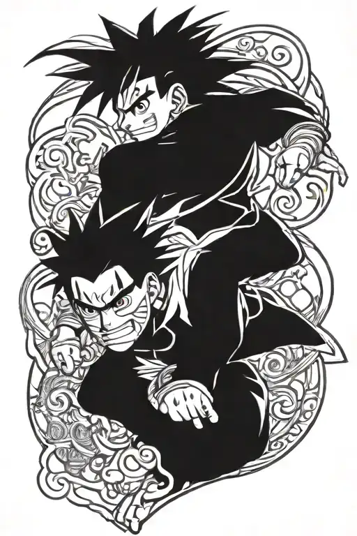 Naruto Besando A Goku