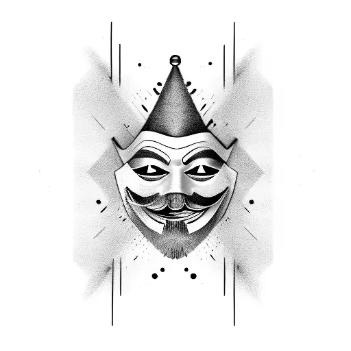 Binary Code That Looks Like A Guy Fawks Mask