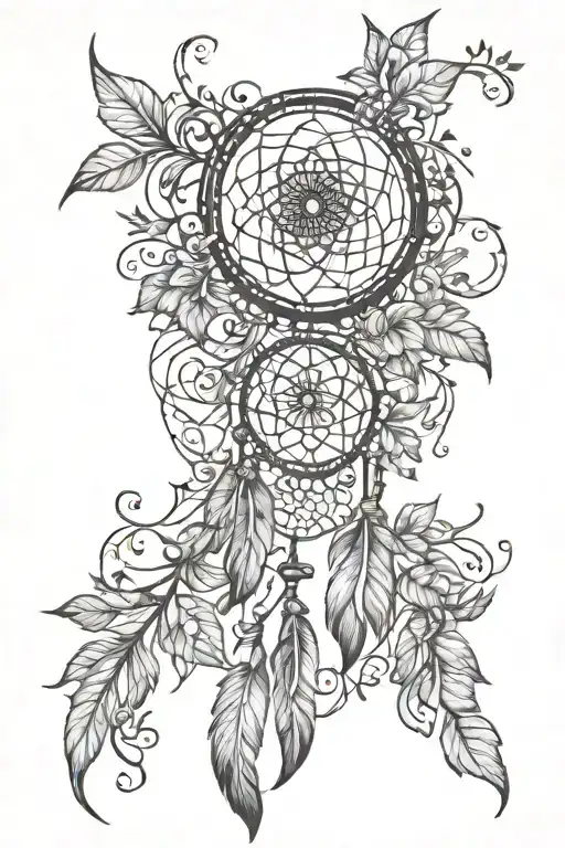 Dream Catcher And Vine Wrapped Round