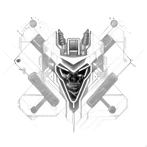 Combine Elements Of Gaming And Engineering In A Futuristic Tattoo Design