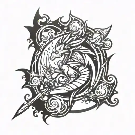 Fairy Tail Logo Incorporated Into The Design