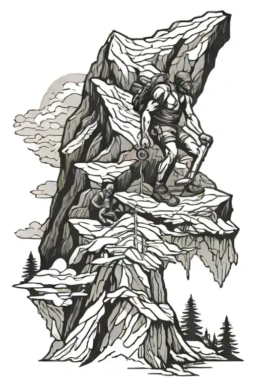 Brother Climbing Mountain