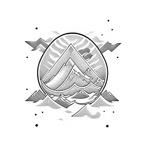Fine Line Forearm Tattoo With A Wave Mountain And Plane