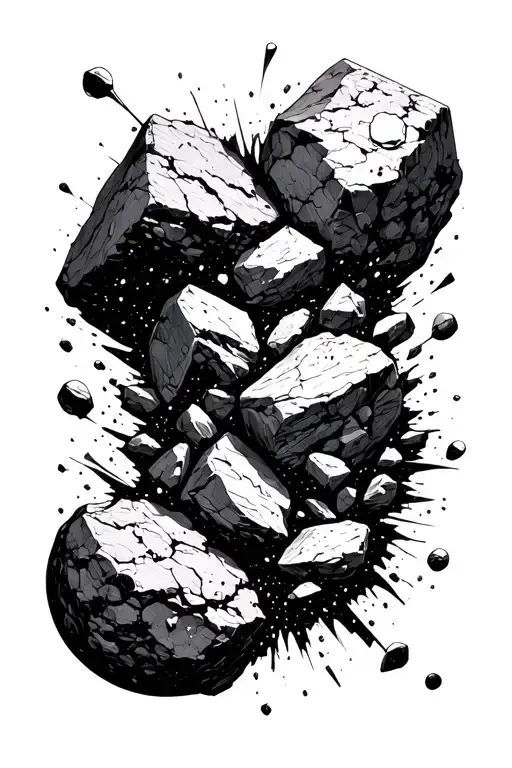 Rocks Breaking Off From A Planet