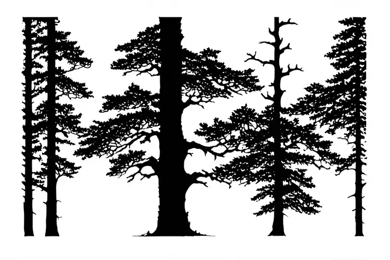 Forest Tree Silhouette