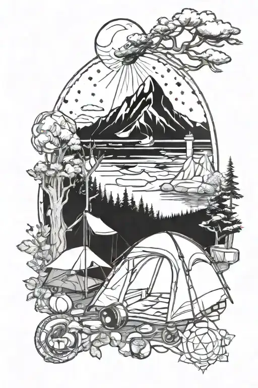 Camping Anime Inspired