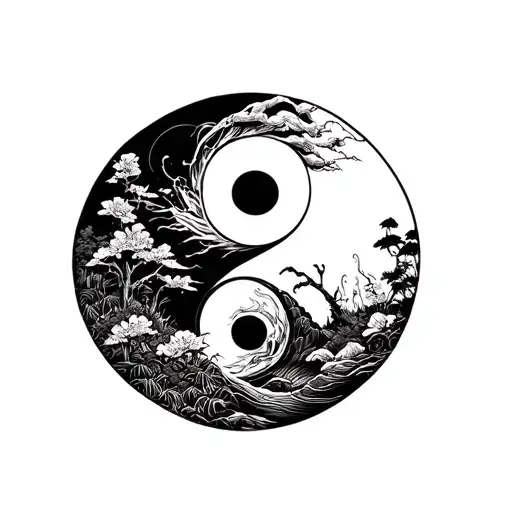 Ying Yang Peace With Nature And Samurai