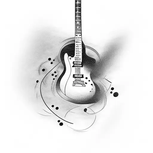 A Guitar And Piano Merging Into One Instrument