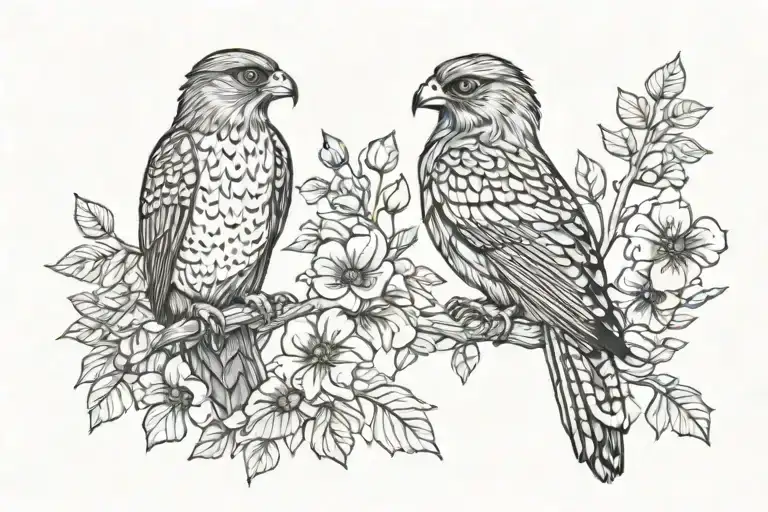 Hawk And Sparrow Linear