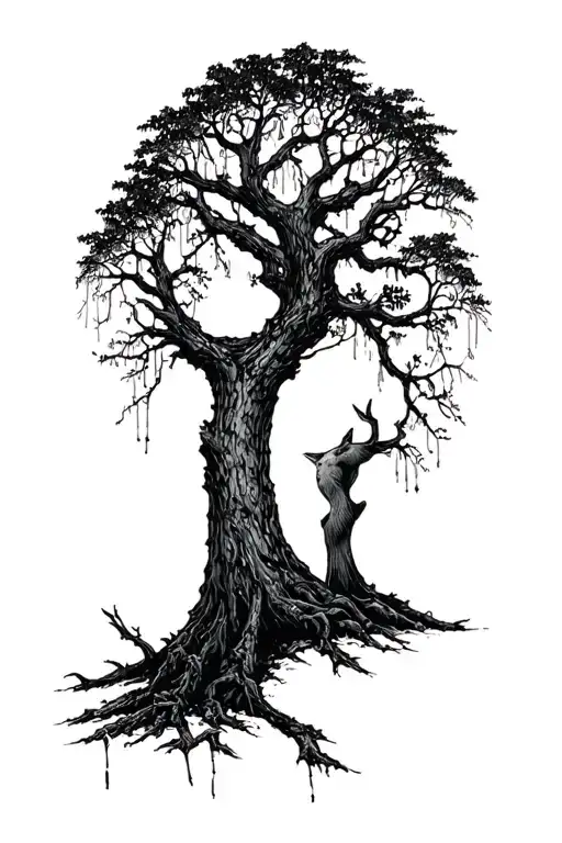 Emotional And With A Forest Theme That Showcases The Feeling Of Alone And Severe Anxiety