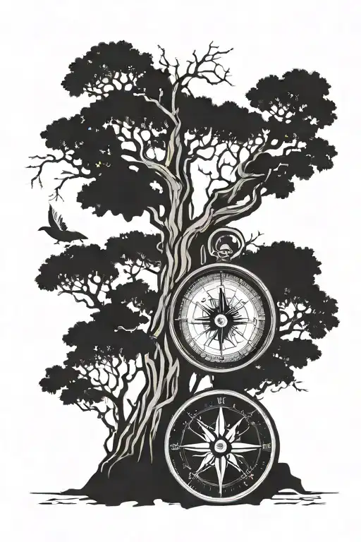 Elder Tree With A Compass