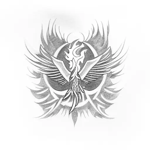 A Phoenix Rising From The Ashes As A Symbol Of Personal Transformation