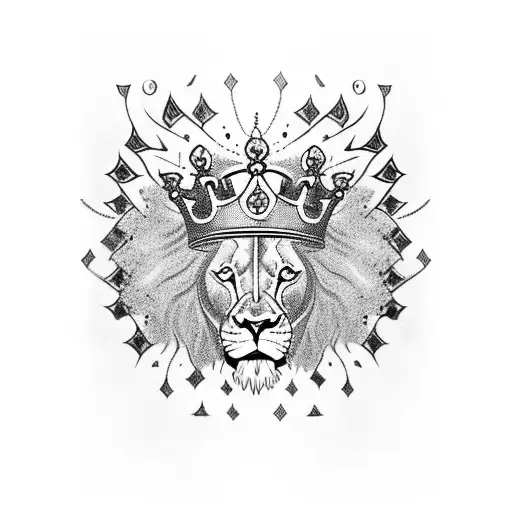 King's Crown On Lion