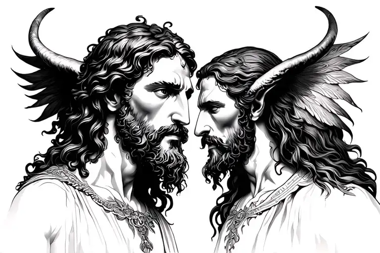 Jesus And Lucifer Face To Face Fighting