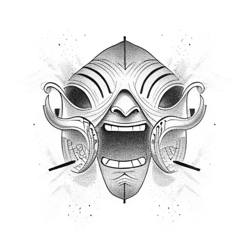 Combine The Laugh Now Cry Later Mask With African Tribal Designs