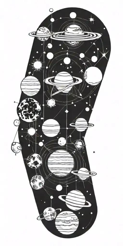 A Geometric Solar System Design Incorporating Elements Of Psychology Symbols