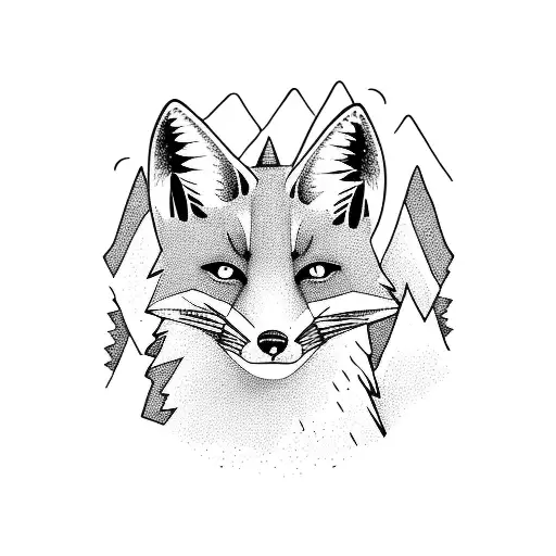 Mountains And Fox