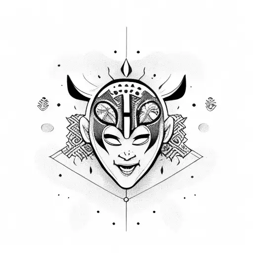 Combine The Laugh Now Cry Later Mask With African Tribal Designs