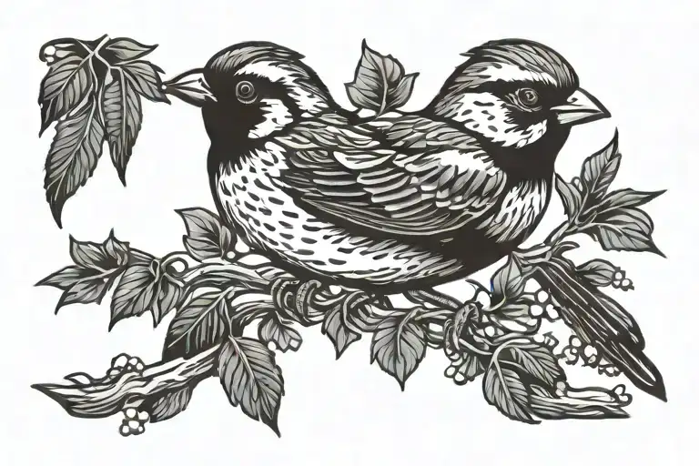 Sparrow Bird Dressed