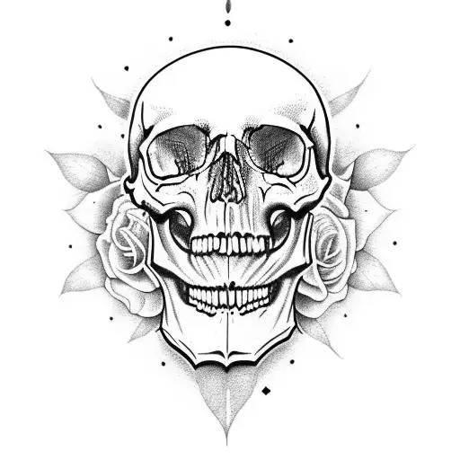 Skull Mit Hanf Blatt