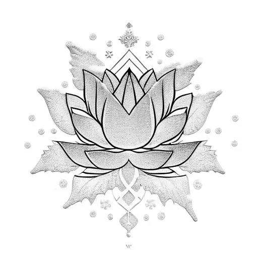 Snowing On Frozen Lotus