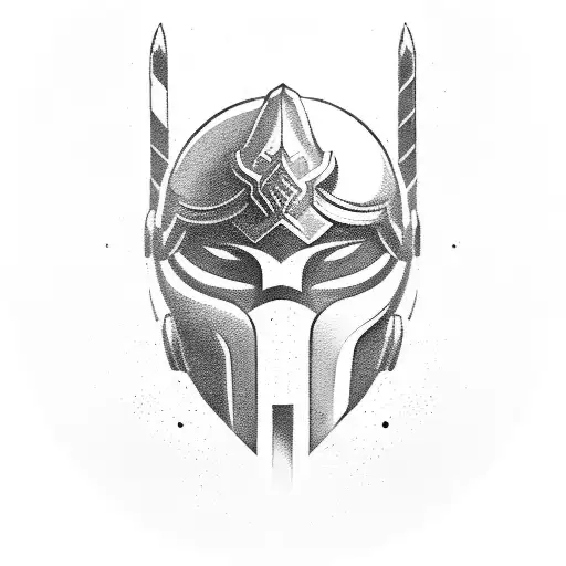 Combine The Strength Symbol With A Warrior's Helmet
