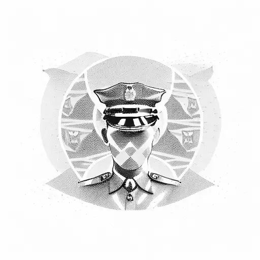 A Dynamic Illustration Of A Police Officer Engaged In A Sport Activity