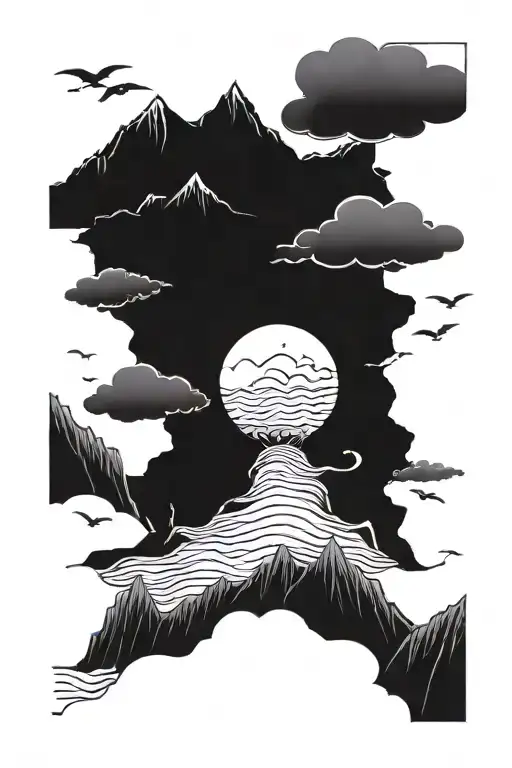 Beneath The Stormy Seas Above The Mountain Peaks