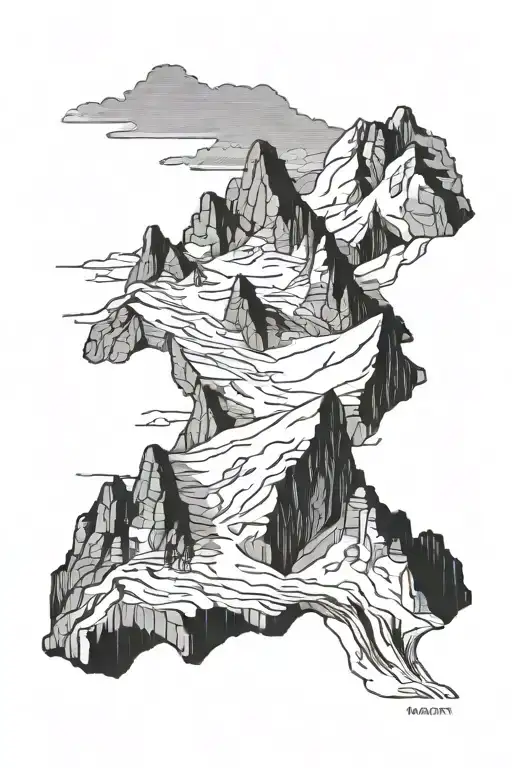 A Mountain Climbing In The Dolomites