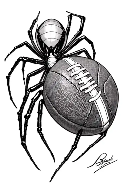 Black Widow Spider Football