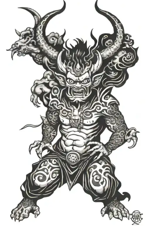 Asian Demon Sleeve