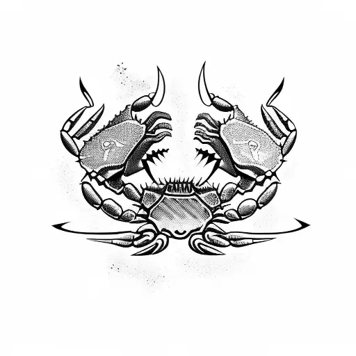 A Fierce-looking Crab Shredding On A Guitar