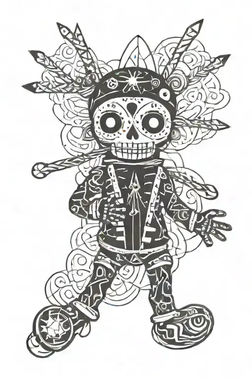Psychedelic And Evil Voodoo Doll