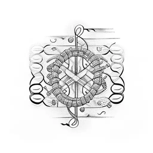 A Simple Dna Strand With Music Notes Throughout