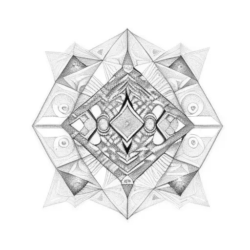 Real Diamond With Intricate Geometric Patterns