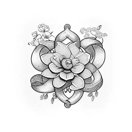 A Delicate Bracelet Intertwined With Vibrant Flowers