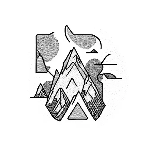 A Hiking Trail Leading To A Pixelated Mountain Range