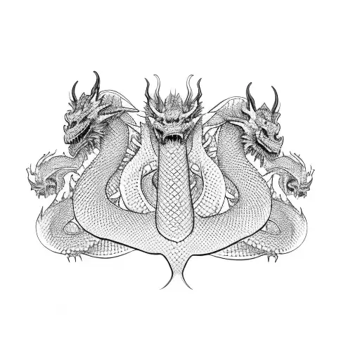 Three Dragon Figurines